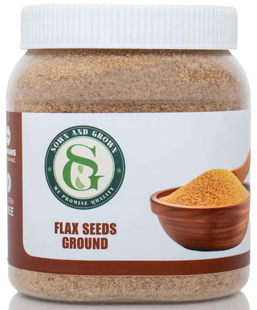 Sown and Grown Ground Flaxseed- 2lb, 32oz | Premium Quality Plant-Based Protein and Vegan Omega-3 with Fiber, Perfect for Smooth