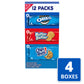 Nabisco Cookies Variety Pack, OREO, Nutter Butter, CHIPS AHOY!, 48 Snack Packs (4 Cookies Per Pack, 4 Boxes)