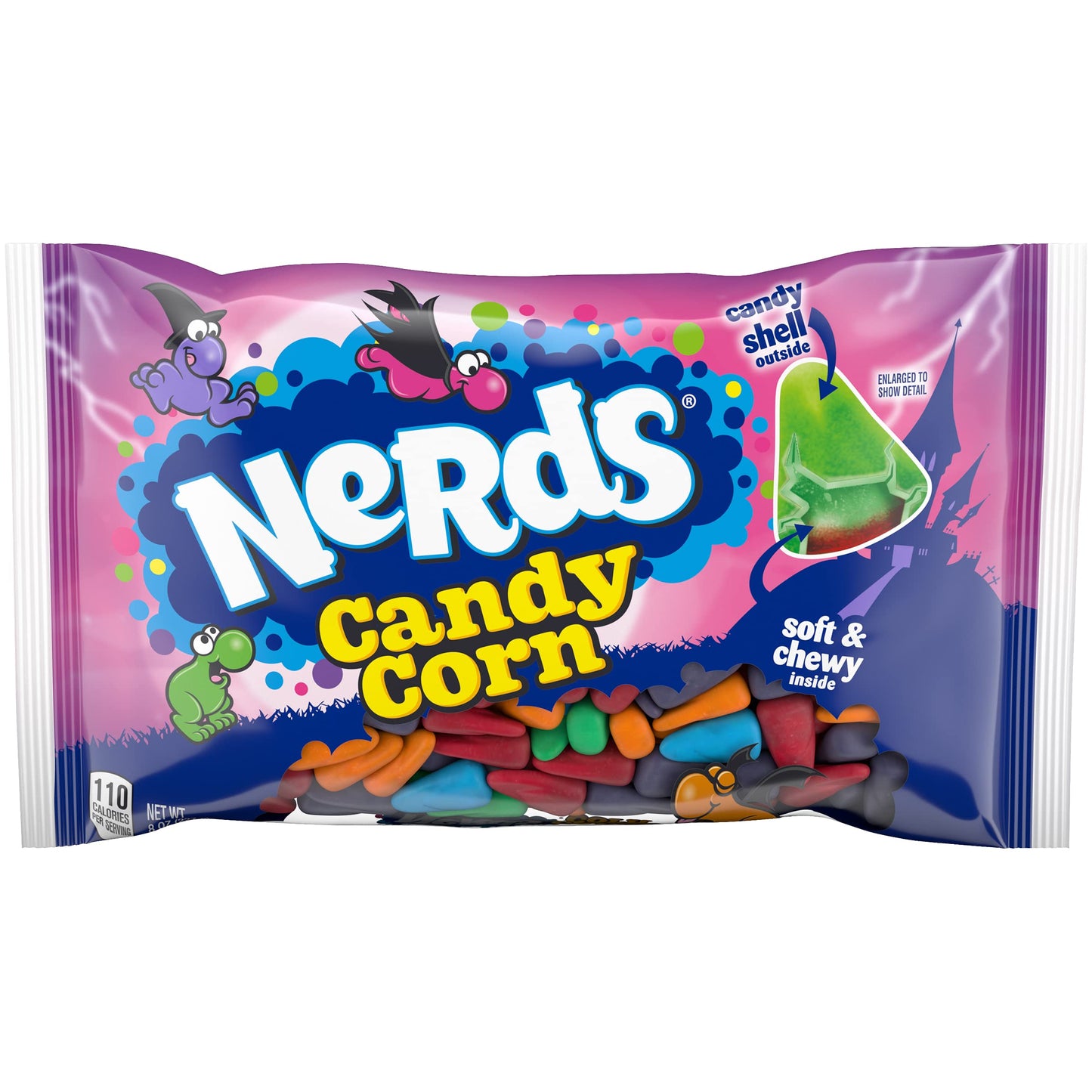 Nerds Halloween Fall Candy Corn Trick or Treat Bags for Kids Party, 8 Ounce (Pack of 12)