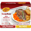 KJ Poultry Kosher Ready Meals - Beef Rib Steak & Kugel, MRE Meat Meals Ready to Eat, Shabbos Food (1 Pack) Prepared Entree Fully