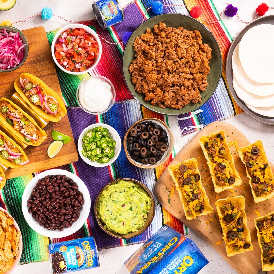 Ortega Fiesta Flats, Flat Bottom Taco Shells, 12 Count (Pack Of 6)