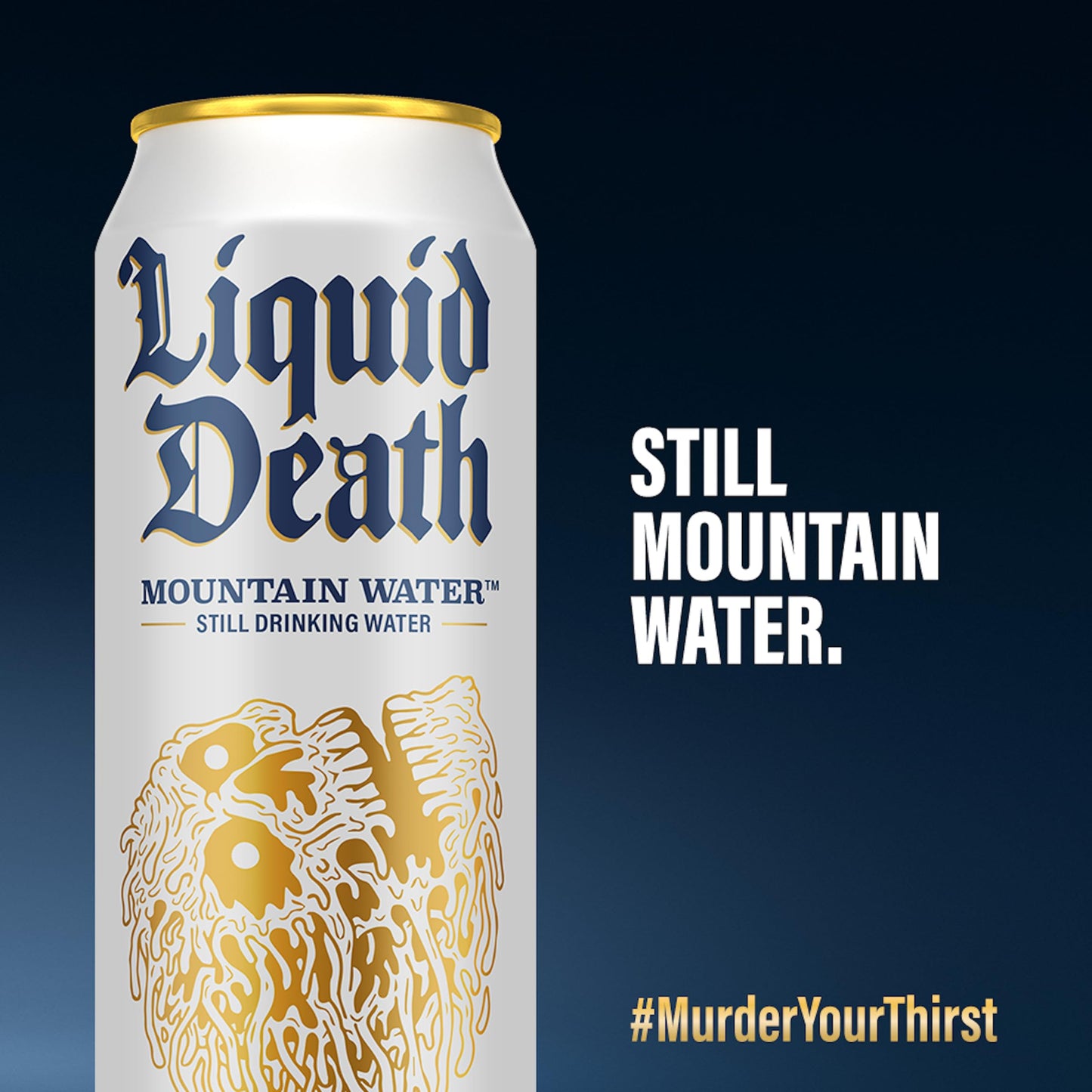 Liquid Death Still Mountain Water, 8-Pack of 19.2oz Cans, Infinitely Recyclable, American Made