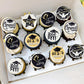 Ephlyn Graduation Cupcake Toppers, 54 Pcs, Wafer Paper, Black, 1.8cm & 4.6cm, Grad Cap & Diploma Decorations for Class of