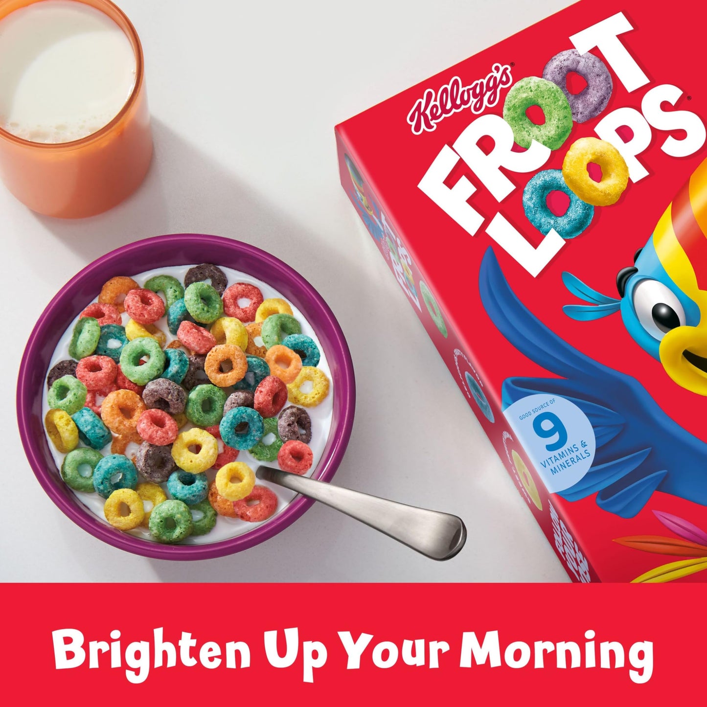 Kellogg s Froot Loops Kids Breakfast Cereal, Variety Pack, Froot Loops and Froot Loops with Marshmallows, 10.1 Ounce (Pack of 4