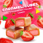 Caramel Cubes Candy (1 Pound Bag) Strawberry Filling, Individually Wrapped (Approx. 75 Count)