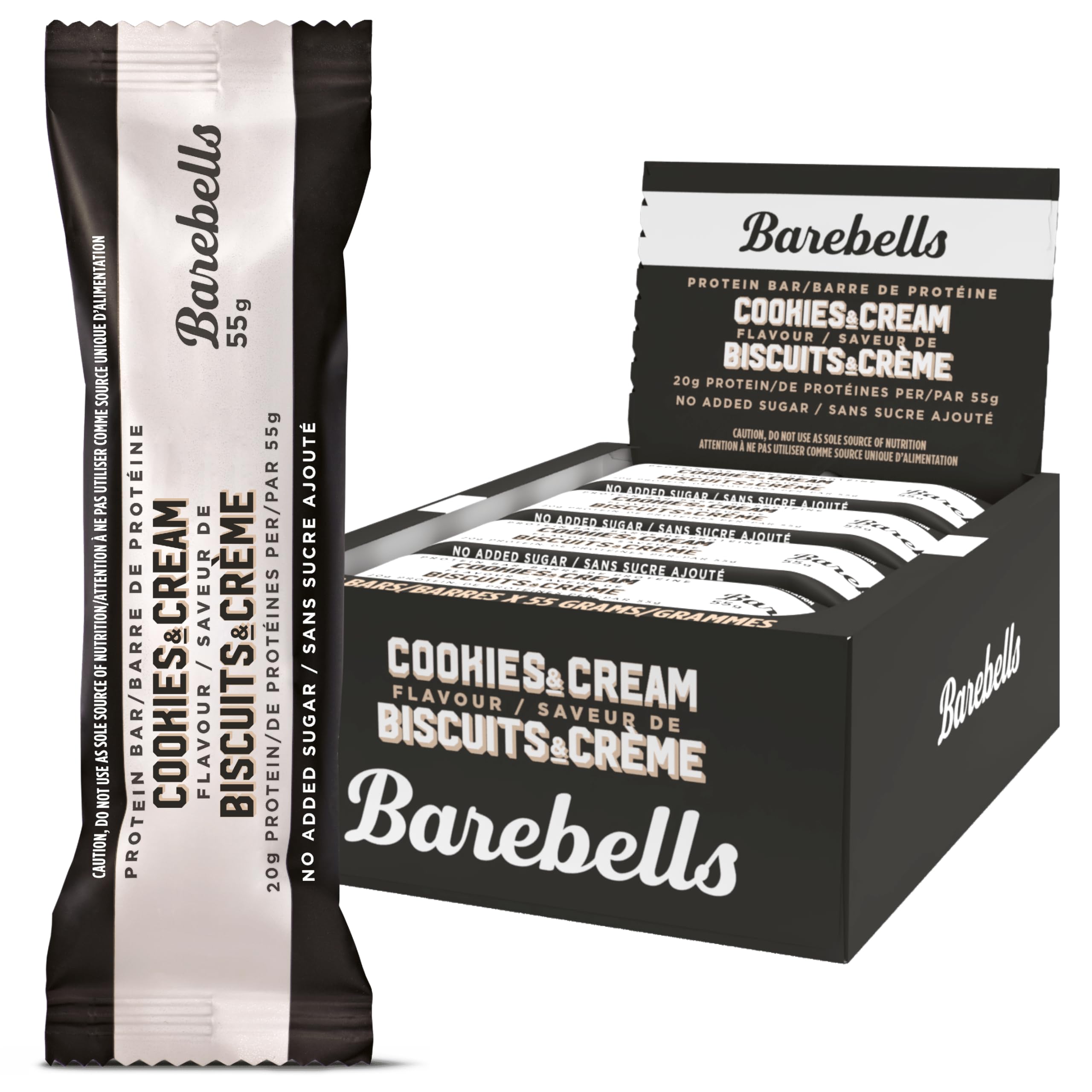 Barebells Protein Bars Cookies & Cream - 12 Count, Pack of 2 - Protein ...