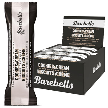 Barebells Protein Bars Cookies & Cream - 12 Count, Pack of 2 - Protein Snacks with 20g of High Protein - Chocolate Protein Bar w