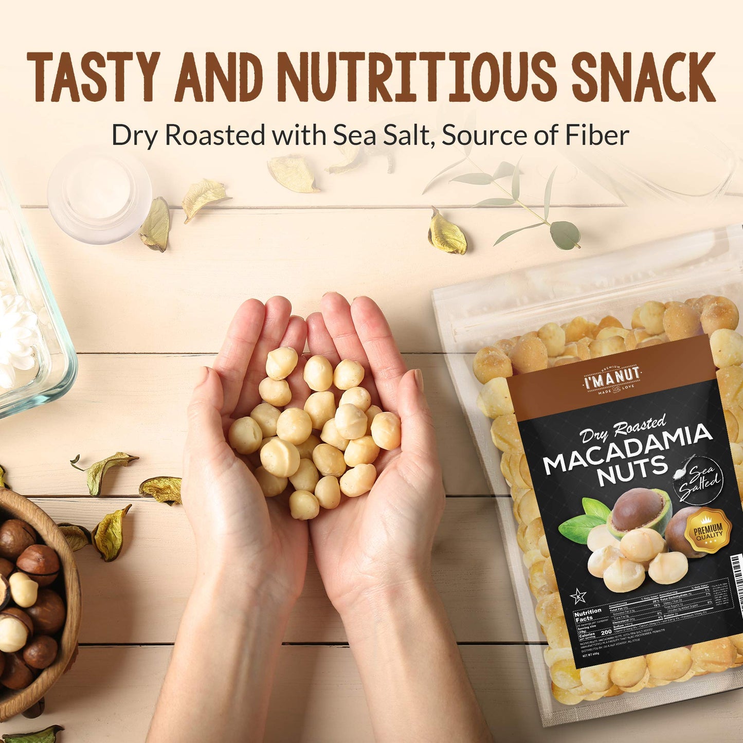 Oven Roasted Macadamia Nuts with Sea Salt- 48 oz (3 lb) Batch Tested Peanut & Gluten Free | No Oil | No PPO | Fancy Whole | Made