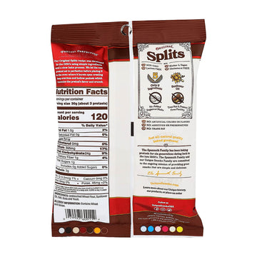 Unique Snacks Original Splits Pretzels, Baked Snack, Non-GMO, OU Kosher, 2.12 Oz Bag, Pack of 24