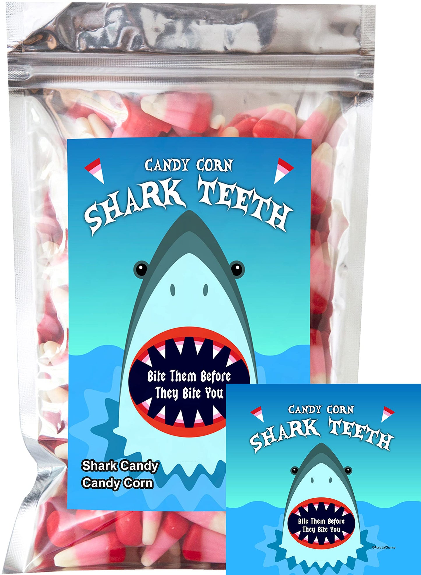 Shark Teeth Strawberry Flavored Candy Corn Fun Unique Halloween Candy Gag Gift For Birthday Girls, Boys, Kids & Teens (7 Ounces)