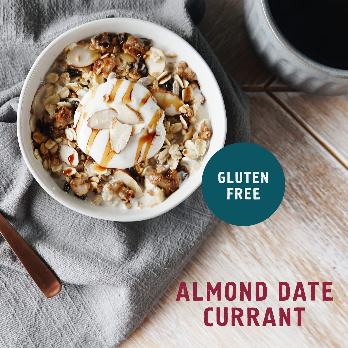 Seven Sundays Farmers Market Organic Almond Date Currant Muesli Cereal - 4 Count, 12 Oz Pouch - Certified Gluten Free Muesli - N