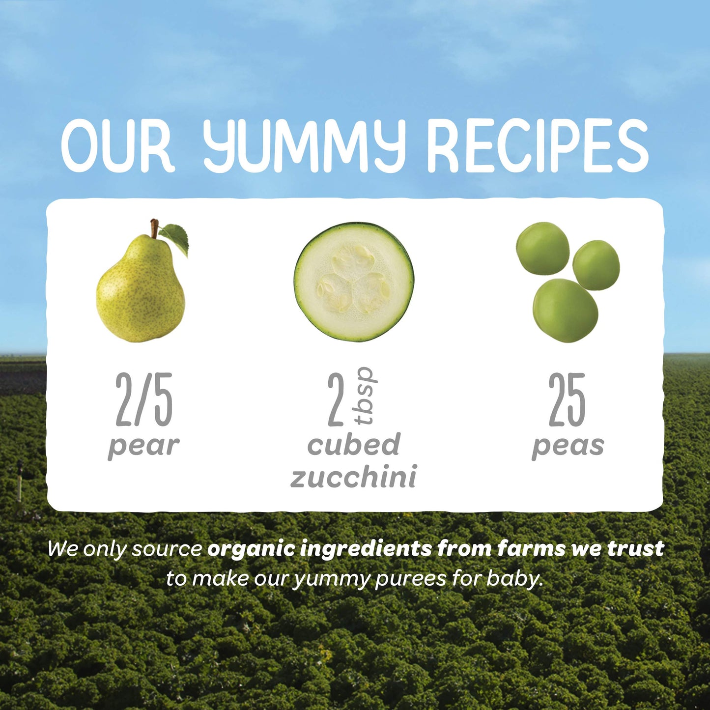 Happy Baby Organics Clearly Crafted Stage 2 Baby Food, Pears, Zucchini & Peas, 4 Ounce Pouch (Pack Of 16)