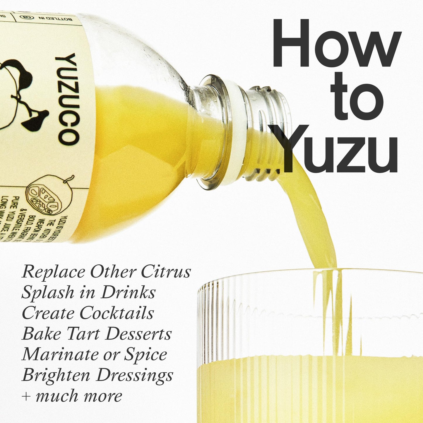 YUZUCO - 100% Cold-Pressed Juice - 8oz Premium Yuzu Juice from Japan - Bottled in California