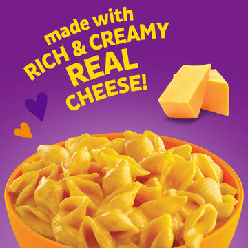 Annie s Deluxe Shells and Aged Cheddar, Pasta and Cheese Sauce, Mac and Cheese Made with Organic Pasta, Dinner Side or Snacks,