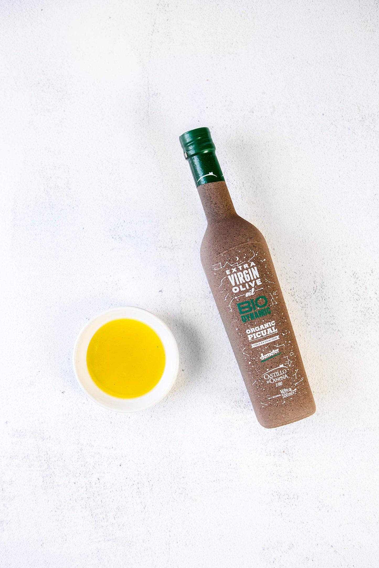 Castillo de Canena Organic Extra Virgin Olive Oil, Cold Pressed, 500ml (16.9oz), Biodynamic, Environmentally Sustainable, Model WF7100160