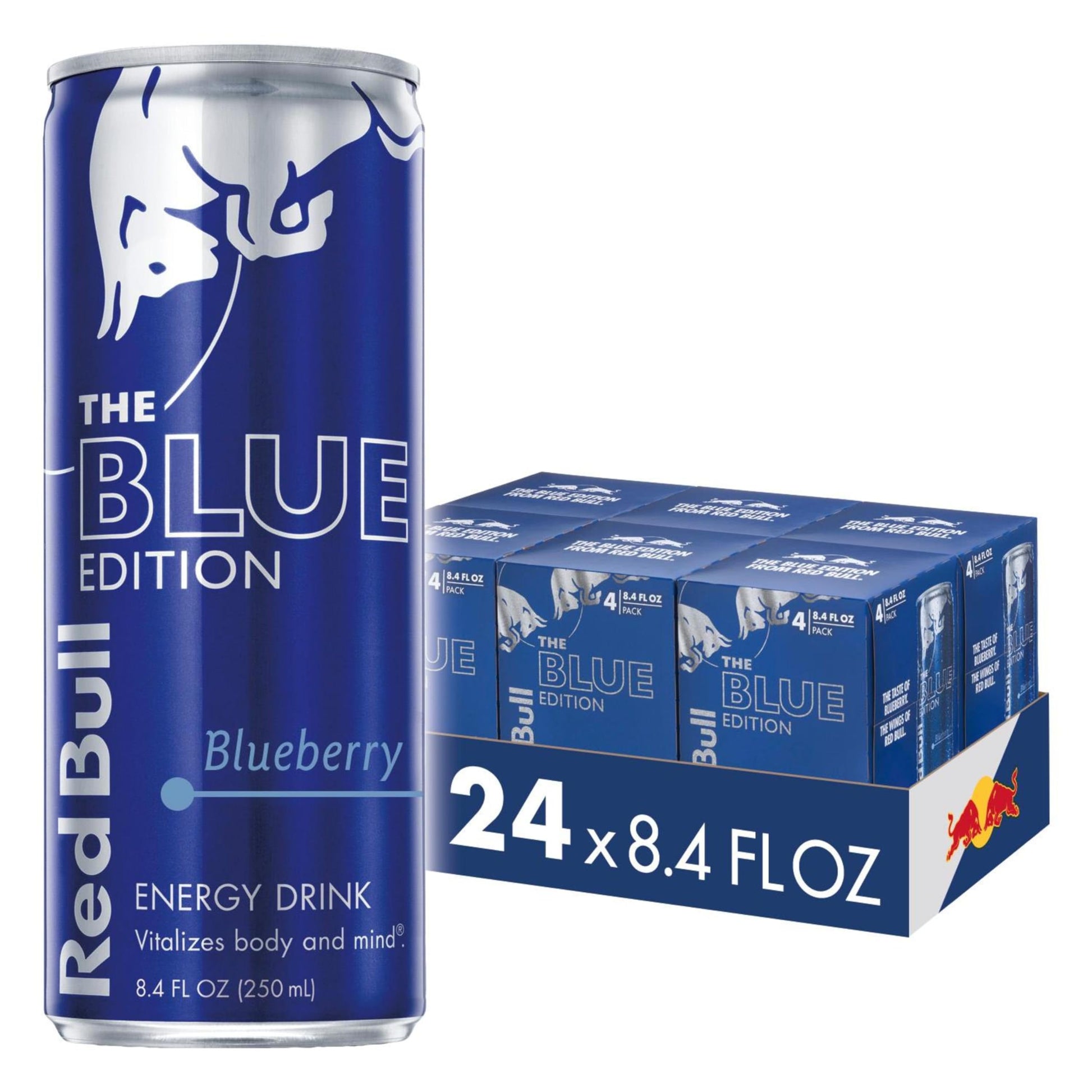 Red Bull Energy Drink Blueberry, 8.4 Fl Oz Can, Pack of 24, Model RB40218