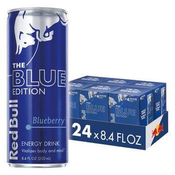 Red Bull Energy Drink Blueberry, 8.4 Fl Oz Can, Pack of 24, Model RB40218