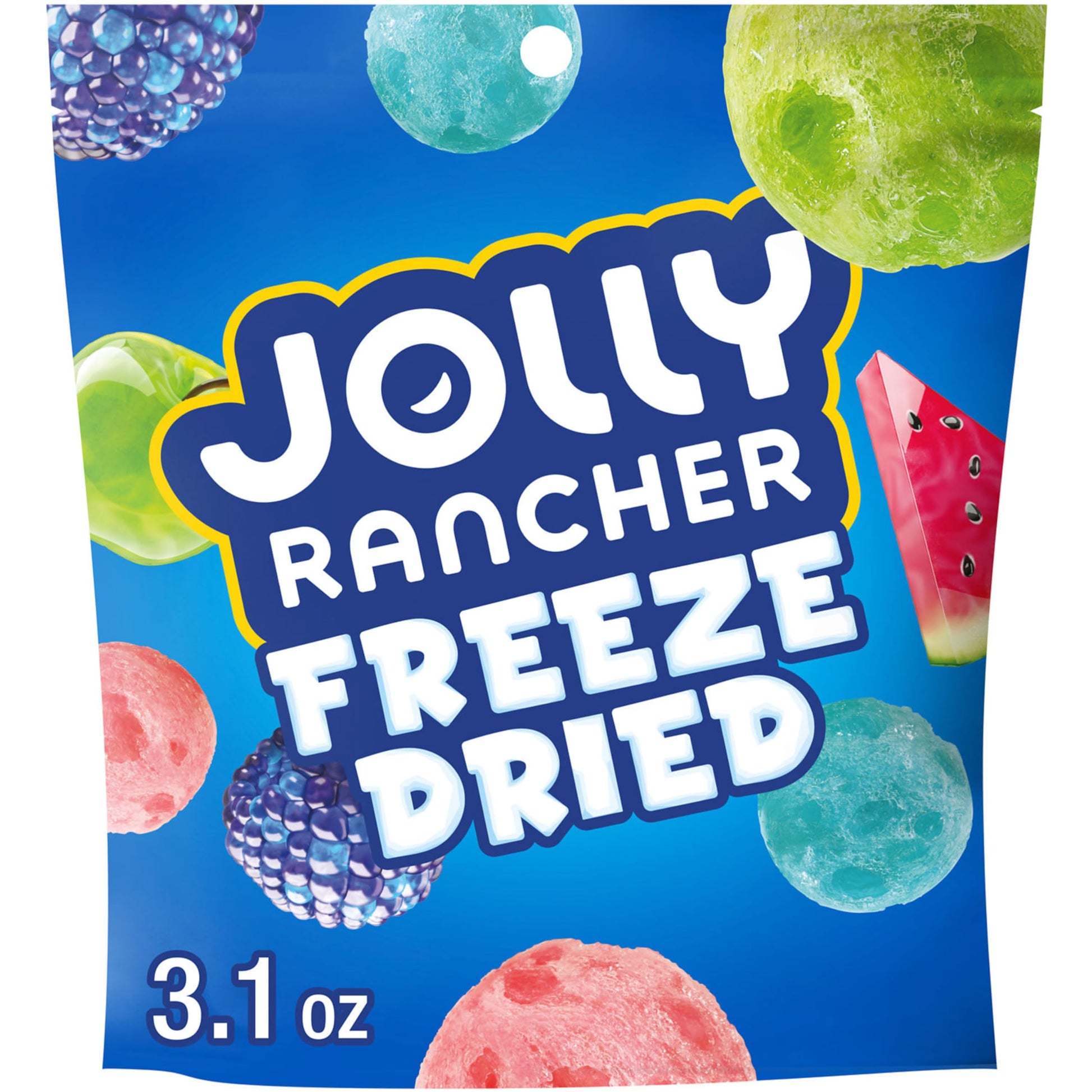 Jolly Rancher Freeze Dried Candy Bag - Original Fruit Flavored, 3.1 oz, Assorted