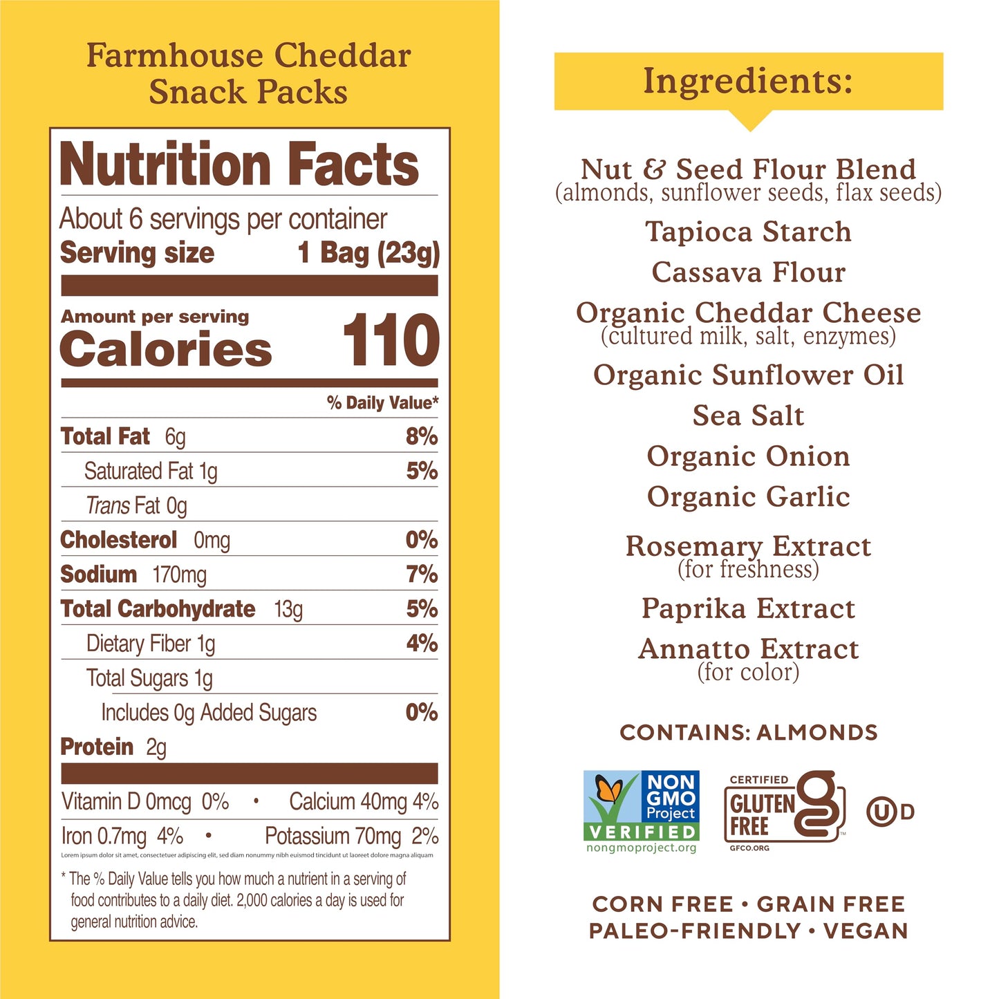 Simple Mills Farmhouse Cheddar - Case Of 6 - 4.9 Oz(D0102Hx7Siw.)