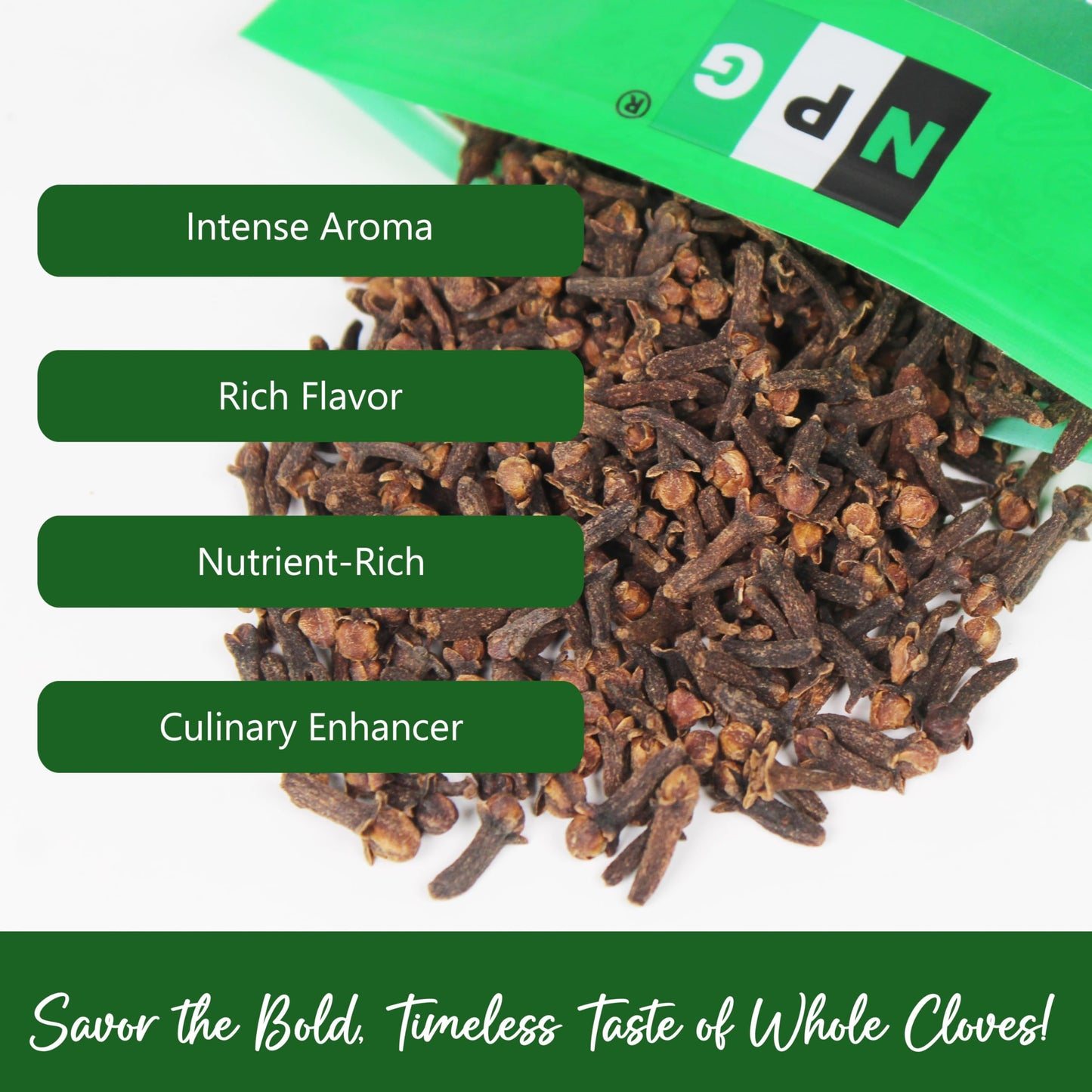 Npg Premium Whole Cloves Buds 16 Ounces, Strong Aroma And Flavor Cloves For Tea, Potpourri, Baking, Pomander Balls, Meats, And P