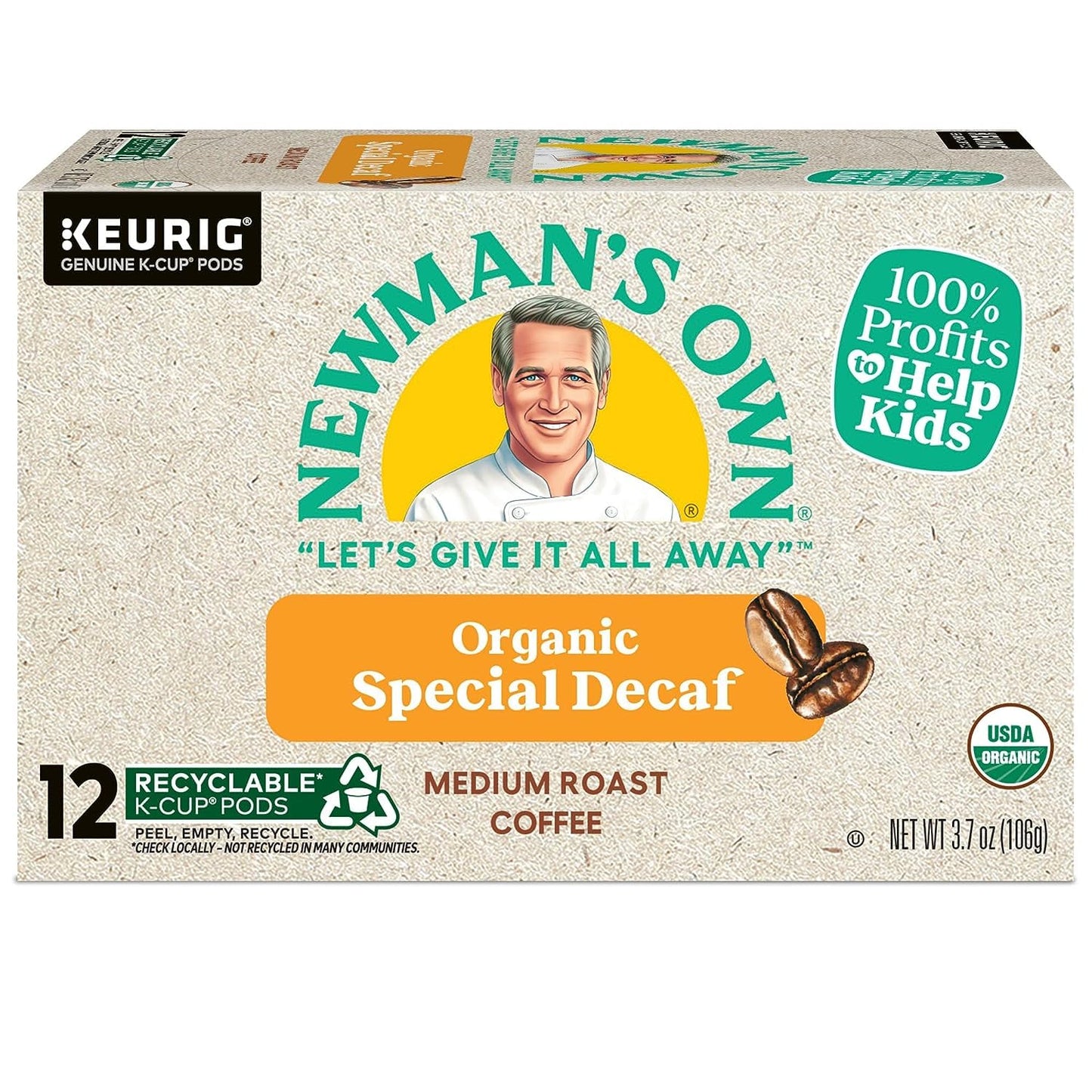 Newman'S Own Organics Newman'S Special Decaf K-Cup Coffee,72 Count