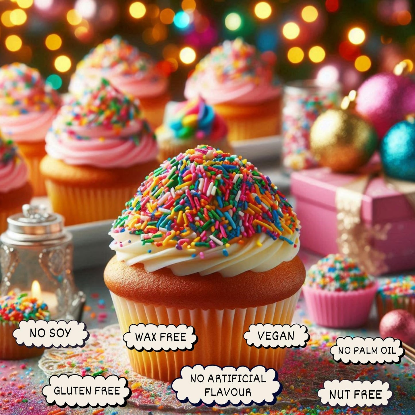 Confect Rainbow Sprinkles Custom Blend Jimmes Multicolor Toppings 4.2oz Vegan Gluten-Free Palm Oil-Free