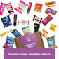 Thinking of You Snack Gift Box - Variety of Sweet & Savory Gourmet Snacks for Adults - Assorted Healthy Treats, Jerky, Cookies,