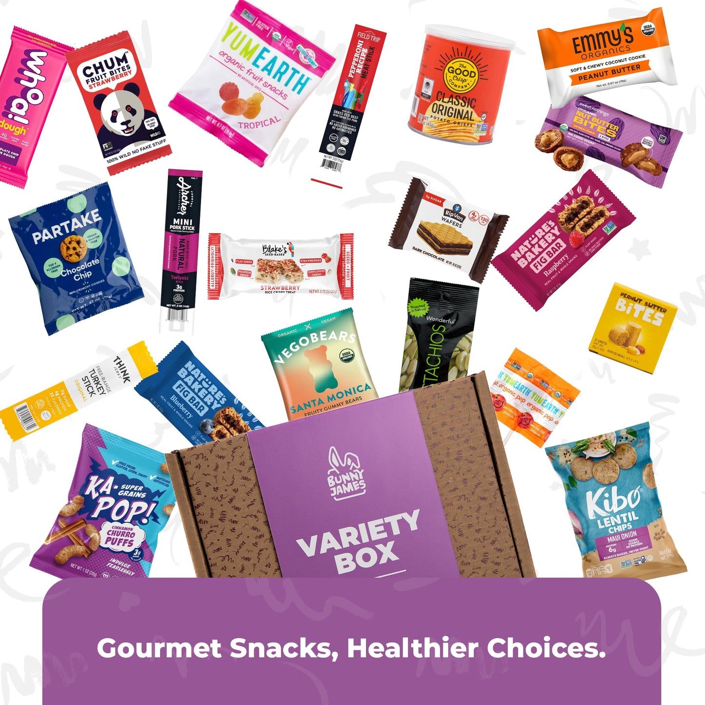 Thinking of You Snack Gift Box - Variety of Sweet & Savory Gourmet Snacks for Adults - Assorted Healthy Treats, Jerky, Cookies,