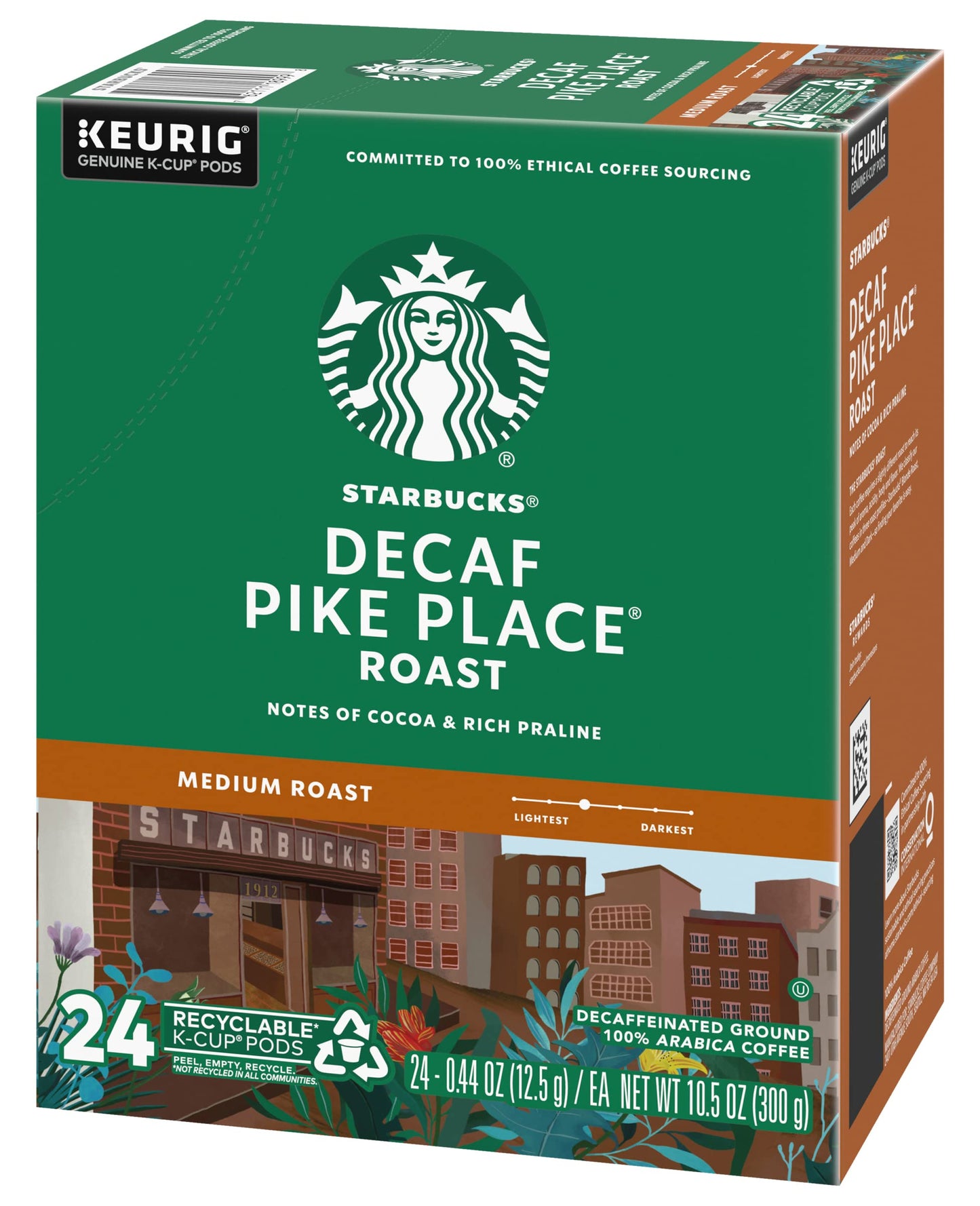 Starbucks K Cups Decaf Pike Place Roast, 24 Count (Pack of 2)