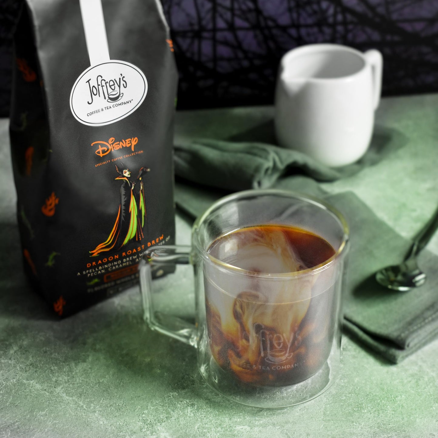 Joffreys Coffee Dragon Roast Brew, Medium Roast, Flavored with Pecan, Vanilla & Caramel, Whole Bean, 11oz