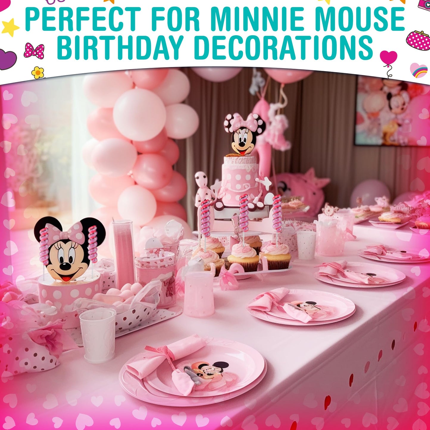 Minnie Mouse Lollipops Swirl 20Pk- Minnie Mouse Candy & Minnie Mouse Birthday Decorations - Minnie And Mickey Party Favors - Min