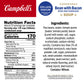 Campbell s Condensed 25% Less Sodium Bean With Bacon Soup, Natural Smoke Flavoring Added, 11.25 oz Can (Case of 12)