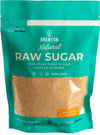 Akenton Natural Raw Cane Sugar, 3 Pound Resealable Bag | 100% Natural, Unprocessed, Unbleached, Unrefined Sugar | Gluten-Free, V