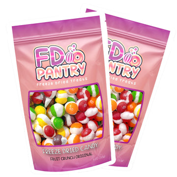 Freeze Dried Fruit Crunch Candy (Original, 2 Count 4Oz)