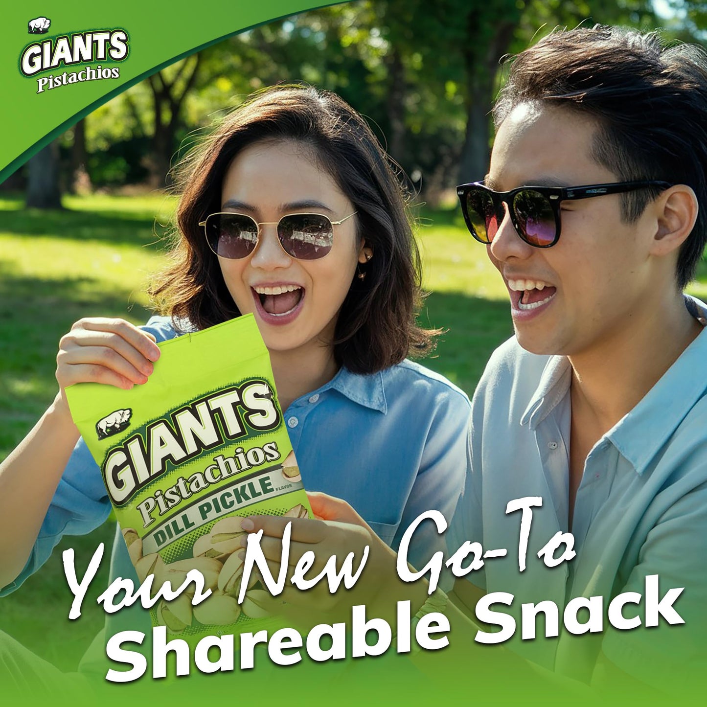 Giants Dill Pickle Pistachios - Healthy Snacks, In Shell Pistachios Individual Packs, High Protein Snack, Flavored Pistachio Nuts - 4.5 Oz Bags (Pack Of 6)