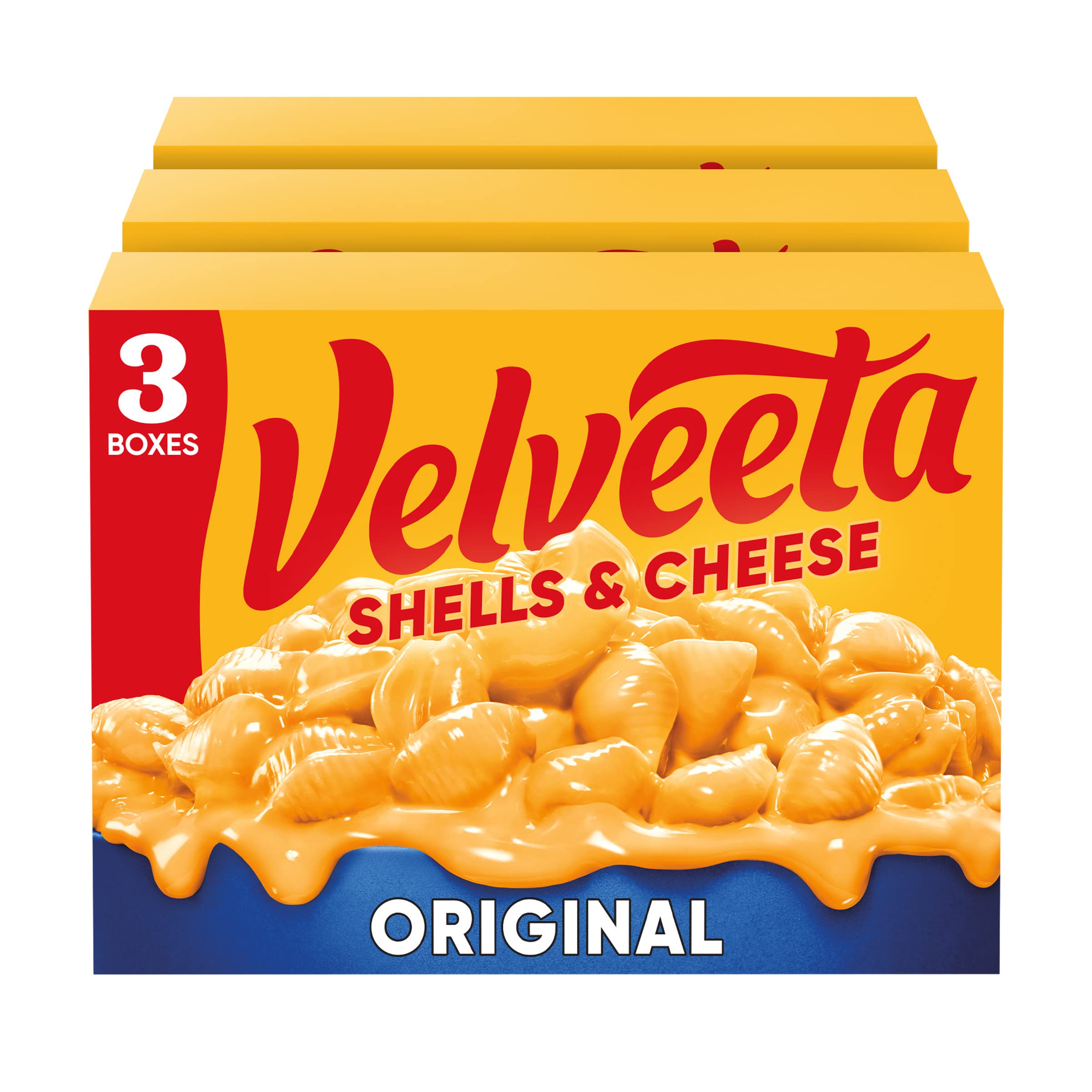 Velveeta Shells & Cheese Original Shell Pasta & Cheese Sauce Meal (3 ct ...