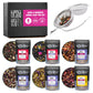 Tiesta Tea - Love & Warmth Loose Leaf Tea Gift Set, Loose Leaf, 6-Flavor Enhanced Variety Pack With Ball Strainer For Steeping, Brewing, And Enjoying, Valentines Day Assortment To Make Hot Or Iced