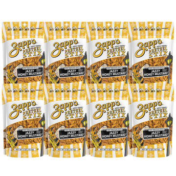 Zapps Jazzy Money Mustard Pretzel Stix pack of 8-5 oz bags