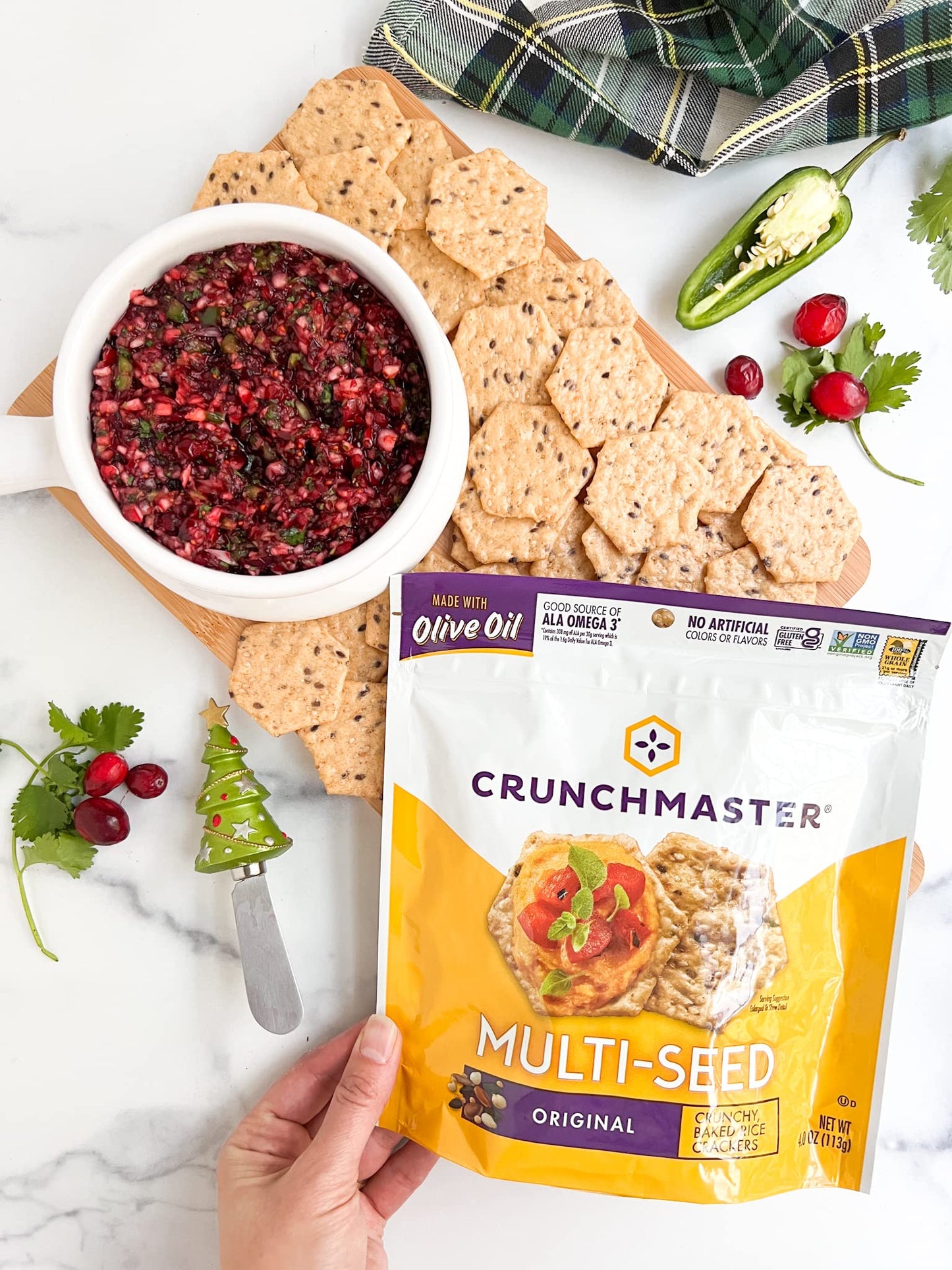 Crunchmaster Gluten-Free Multi-Seed Original Crackers, 4oz. (Pack of 6)
