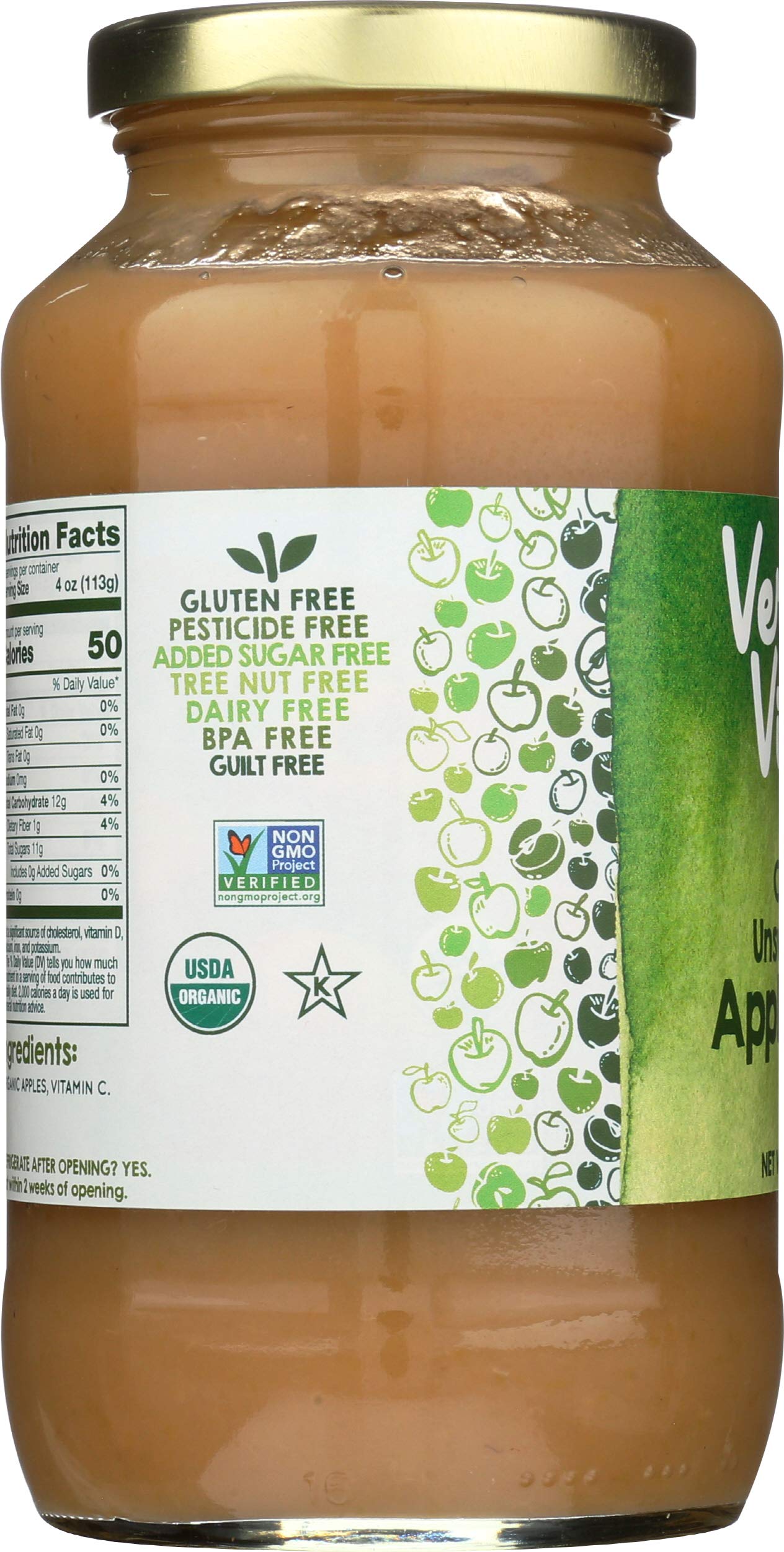 Vermont Village Cannery Applesauce Unsweet Organic, 24 Oz