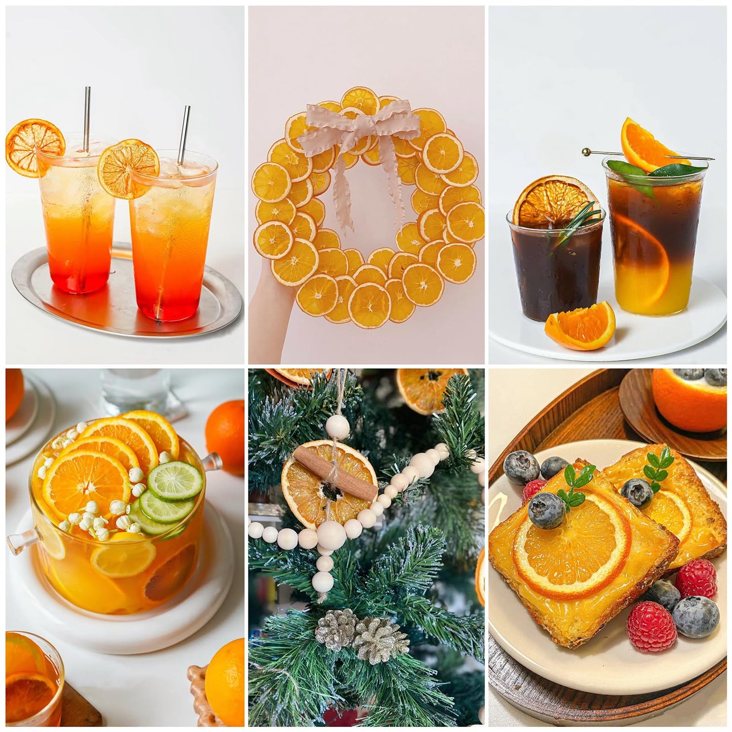 Txdynllk Dried Orange Slices 17.6Oz(500G) Dehydrated Oranges For Vibrant Cocktails, Festive Christmas Decor, Aromatic Candles, C