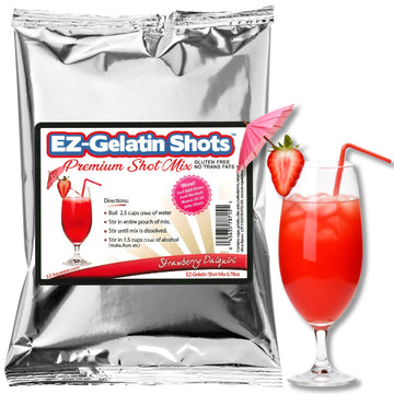 EZ-SQUEEZE Strawberry Daiquiri Jello Shot Mix - Premium Gluten-Free Gelatin Powder - 6.78 oz - Multi-color