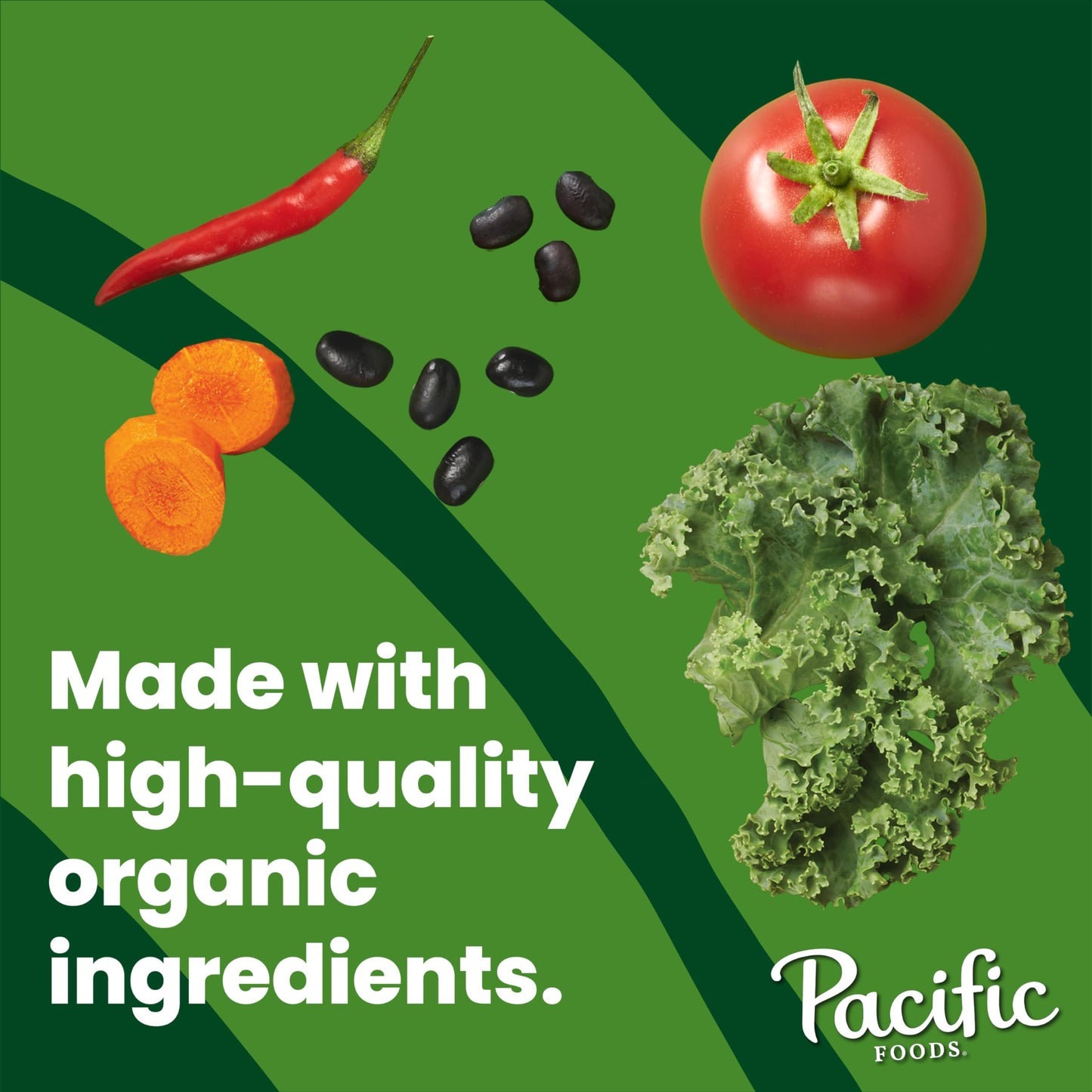 Pacific Foods Organic Spicy Black Bean And Kale Soup, Vegan Soup, 16.3 Oz Can