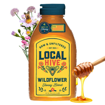 Local Hive Authentic Wildflower Raw & Unfiltered Honey 16Oz