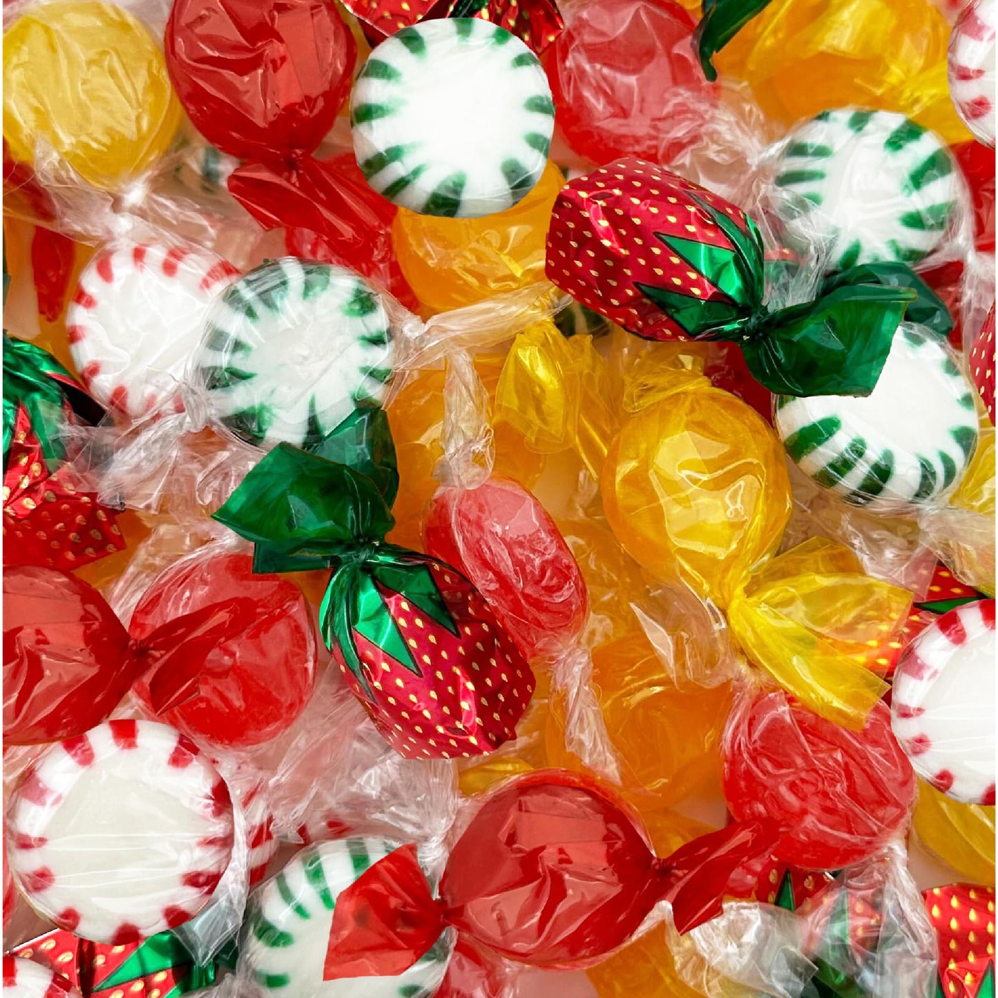 Christmas Hard Candy Assortment, 1.5-Pound Pack - Strawberry, Cinnamon, Butterscotch, Peppermint - Hostess Mix