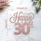 Lingteer Happy 30Th Birthday Cake Topper - Cheers To 30Th Birthday Thirty Years Old Birthday Party Cake Decorations Sign.