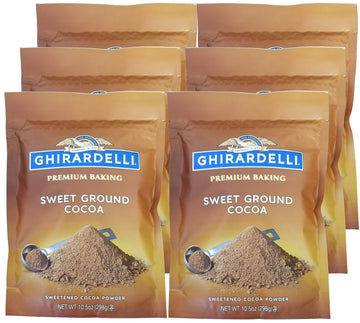 Ghirardelli Sweet Ground Cocoa Chocolate Powder, 10.5 Ounce Pouch -- 6 Per Case.6