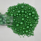 Sentovac Green Pearls Sprinkles Mix | Edible Cake Cupcake Sprinkles 1 Bottle 4.23Oz/ 120G | For Wedding Party Baking Cupcake Cookie Ice Cream Decoration Supplies