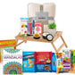 The Ultimate Get Well Soon Gift Basket | Care Package Speedy Recovery Gift Set W/Bed Tray, Books, Snacks & Blanket Feel Better Soon Hospital Gift Bundle For Man, Woman, Kids Boy Girl Teenager