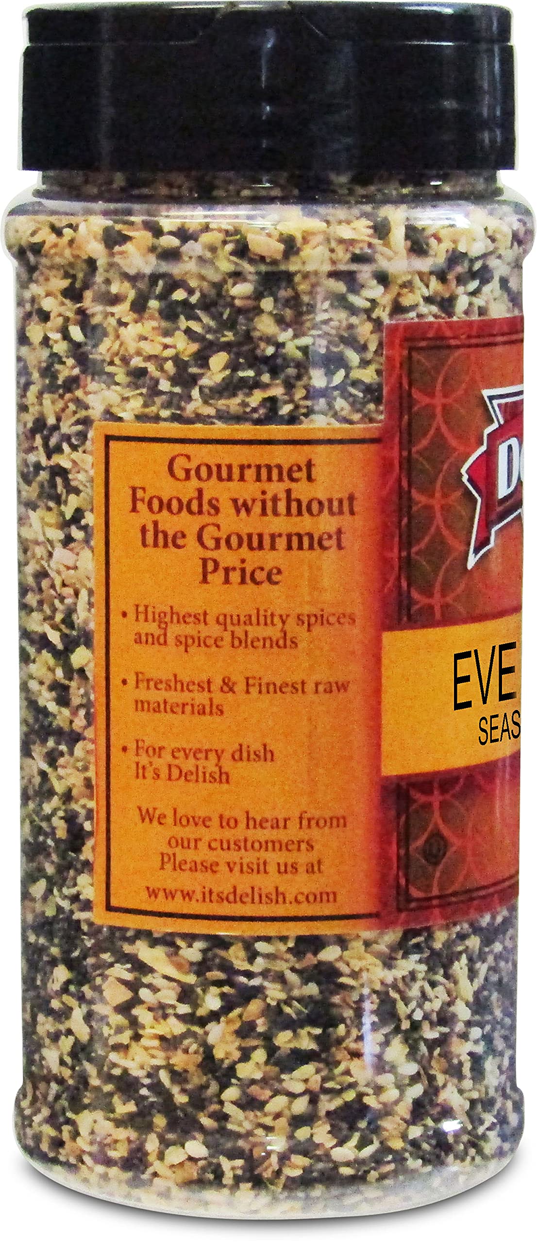 Everything Bagel Seasoning Blend With No Salt By It'S Delish, 9 Oz Medium Jar - Premium All Natural Bagel Spice Seasoning Mix Wi